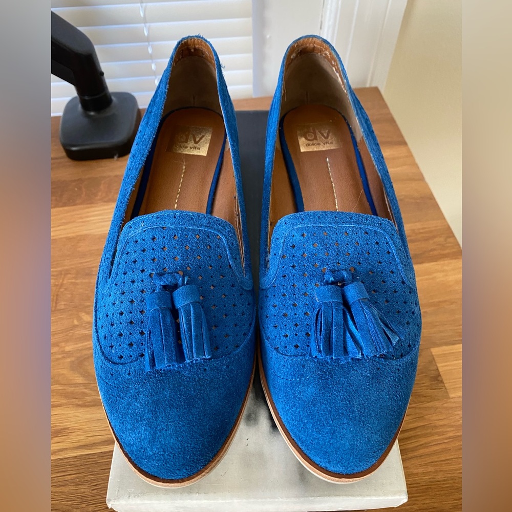 Dolce Vita Macao Blue Suede Flats